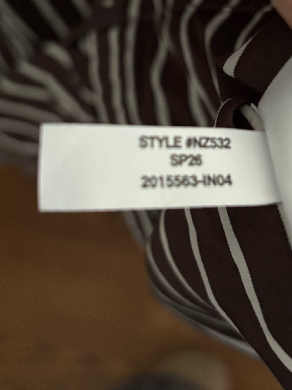 Madewell Drawstring Poplin Button-Up Shirt Chocolate Plum Stripe Size S - Picture 9 of 11